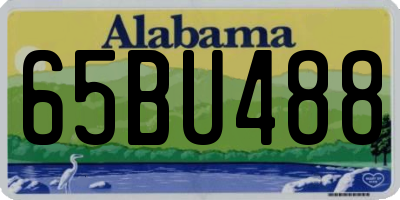 AL license plate 65BU488
