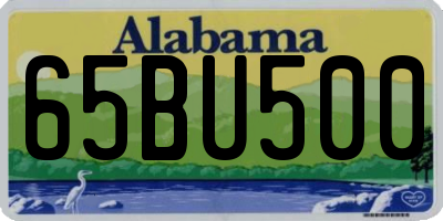AL license plate 65BU500