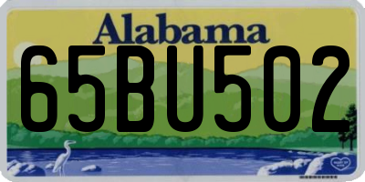 AL license plate 65BU502