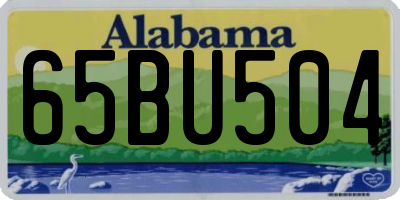 AL license plate 65BU504