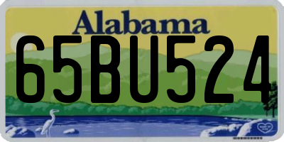 AL license plate 65BU524