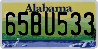 AL license plate 65BU533