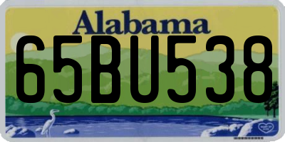AL license plate 65BU538