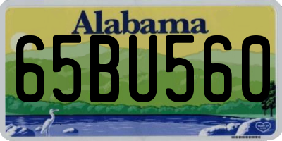 AL license plate 65BU560