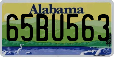 AL license plate 65BU563