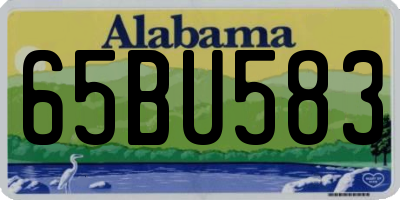 AL license plate 65BU583