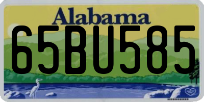 AL license plate 65BU585