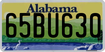 AL license plate 65BU630