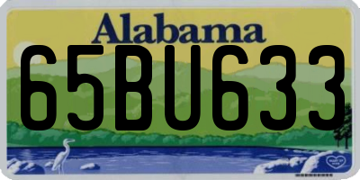 AL license plate 65BU633