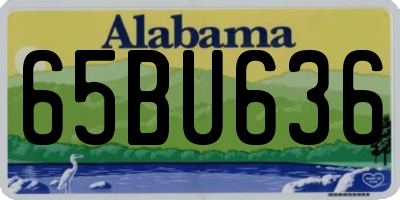 AL license plate 65BU636