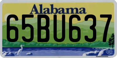 AL license plate 65BU637
