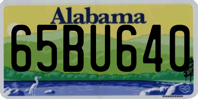 AL license plate 65BU640