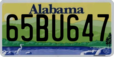 AL license plate 65BU647