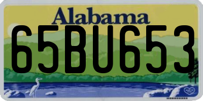 AL license plate 65BU653