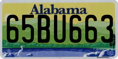 AL license plate 65BU663