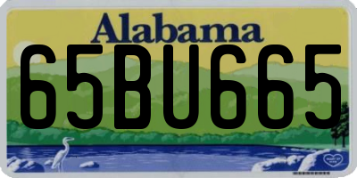 AL license plate 65BU665