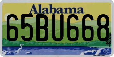 AL license plate 65BU668