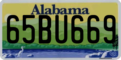 AL license plate 65BU669