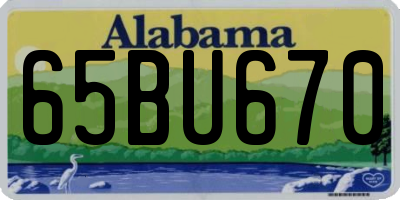 AL license plate 65BU670