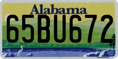 AL license plate 65BU672