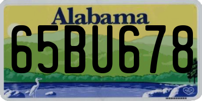 AL license plate 65BU678