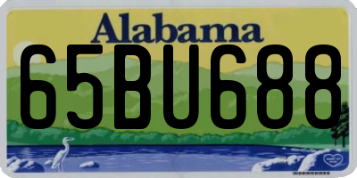 AL license plate 65BU688