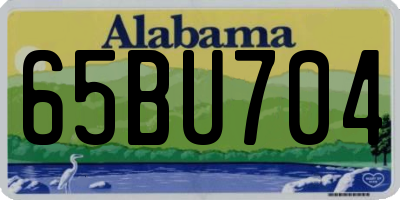 AL license plate 65BU704