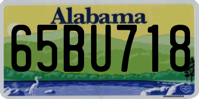 AL license plate 65BU718