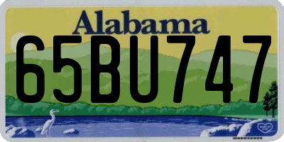 AL license plate 65BU747