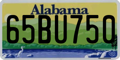 AL license plate 65BU750
