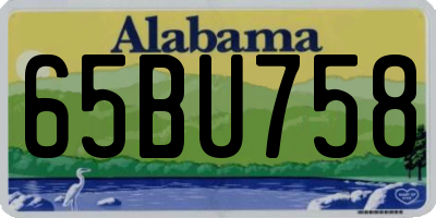 AL license plate 65BU758