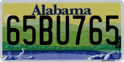 AL license plate 65BU765
