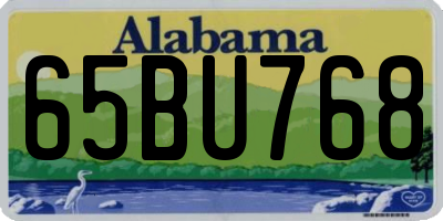 AL license plate 65BU768