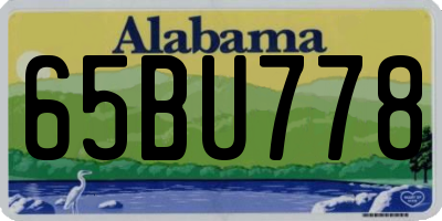 AL license plate 65BU778