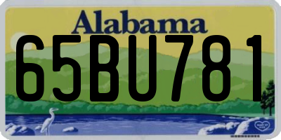 AL license plate 65BU781