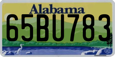 AL license plate 65BU783