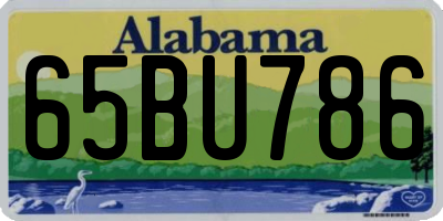 AL license plate 65BU786