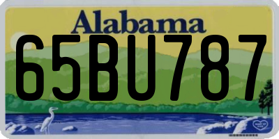 AL license plate 65BU787