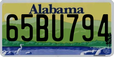 AL license plate 65BU794