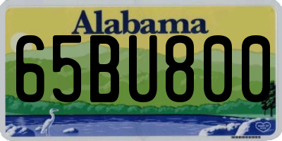 AL license plate 65BU800