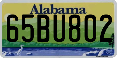AL license plate 65BU802