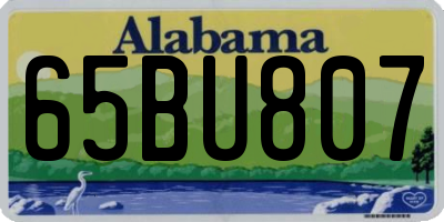 AL license plate 65BU807