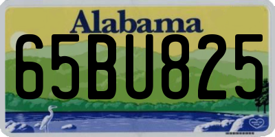 AL license plate 65BU825