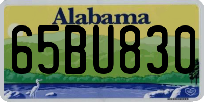 AL license plate 65BU830