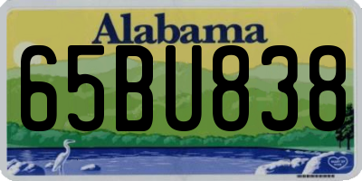 AL license plate 65BU838