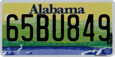 AL license plate 65BU849