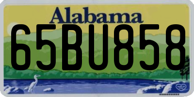 AL license plate 65BU858