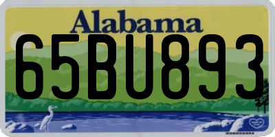 AL license plate 65BU893