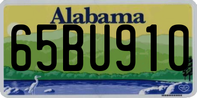 AL license plate 65BU910