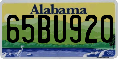 AL license plate 65BU920